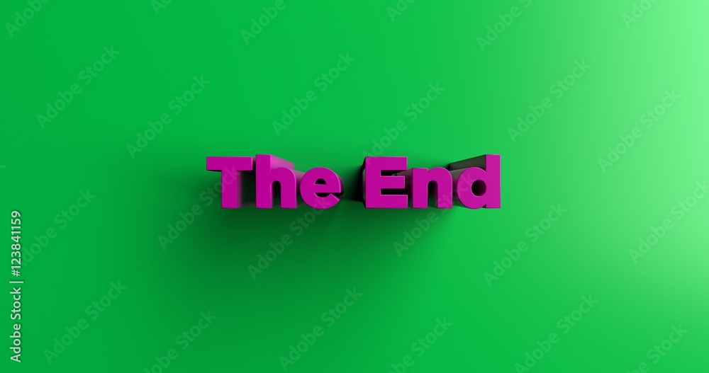 The End - 3D rendered colorful headline illustration. Can be used for an online banner ad or a print postcard. The End - 3D rendered colorful headline illustration. Can be used for an online banner ad or a print postcard.