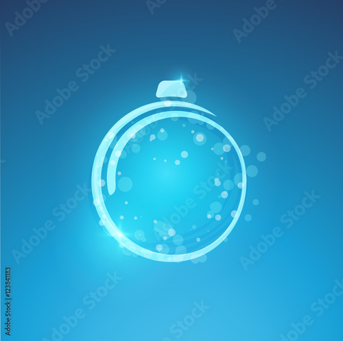 Christmas Card with Glowing...