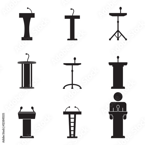podium tribunes icons