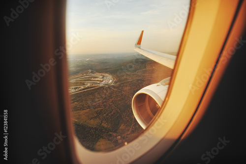 Photography Turkey, landing aircraft, Istanbul highangel view from plane