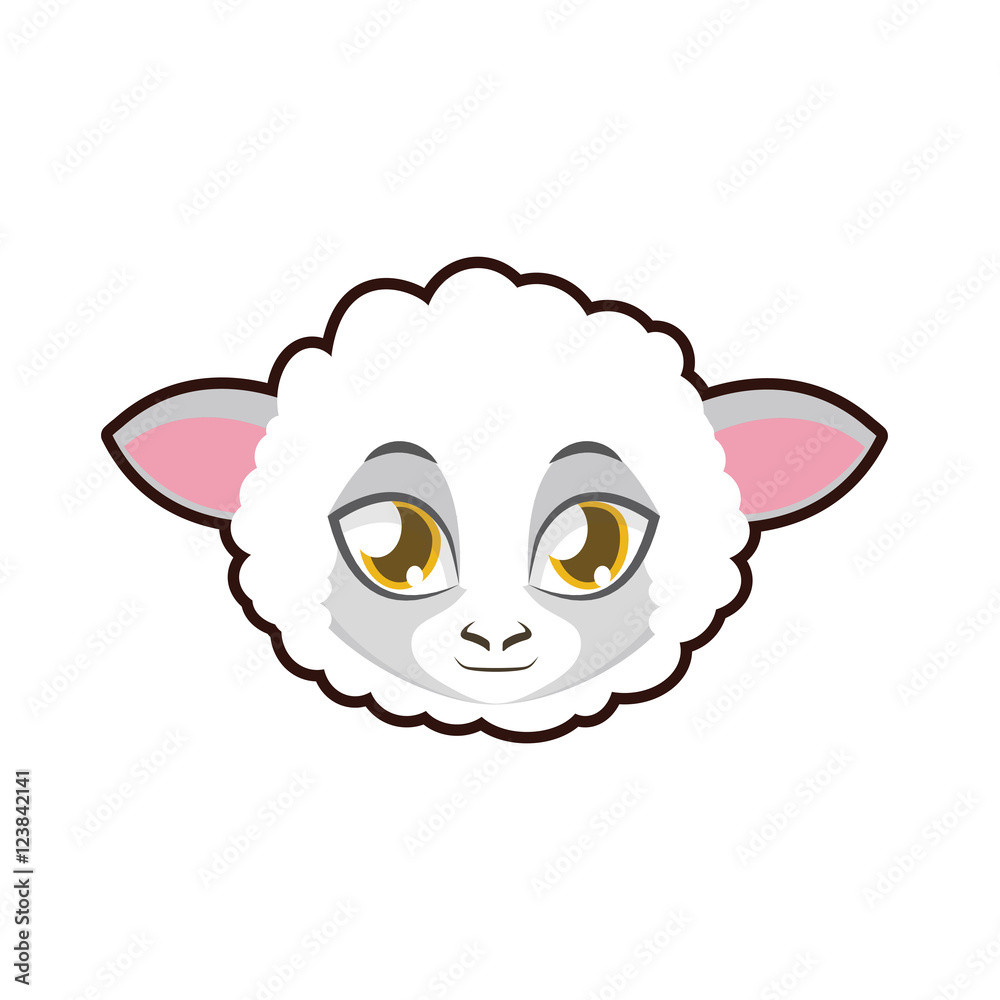 Sheep portrait illustration Sheep portrait illustration