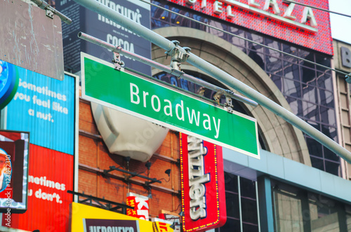 Tableau sur toile Broadway sign in New York City, USA