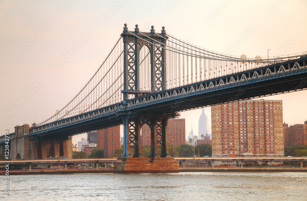 Manhattan bridge in New York City