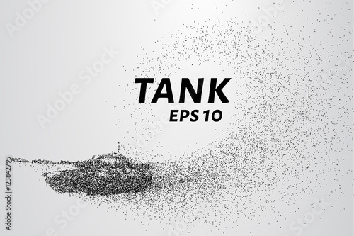 The tank of particles. The tank crumbles into small molecules.
