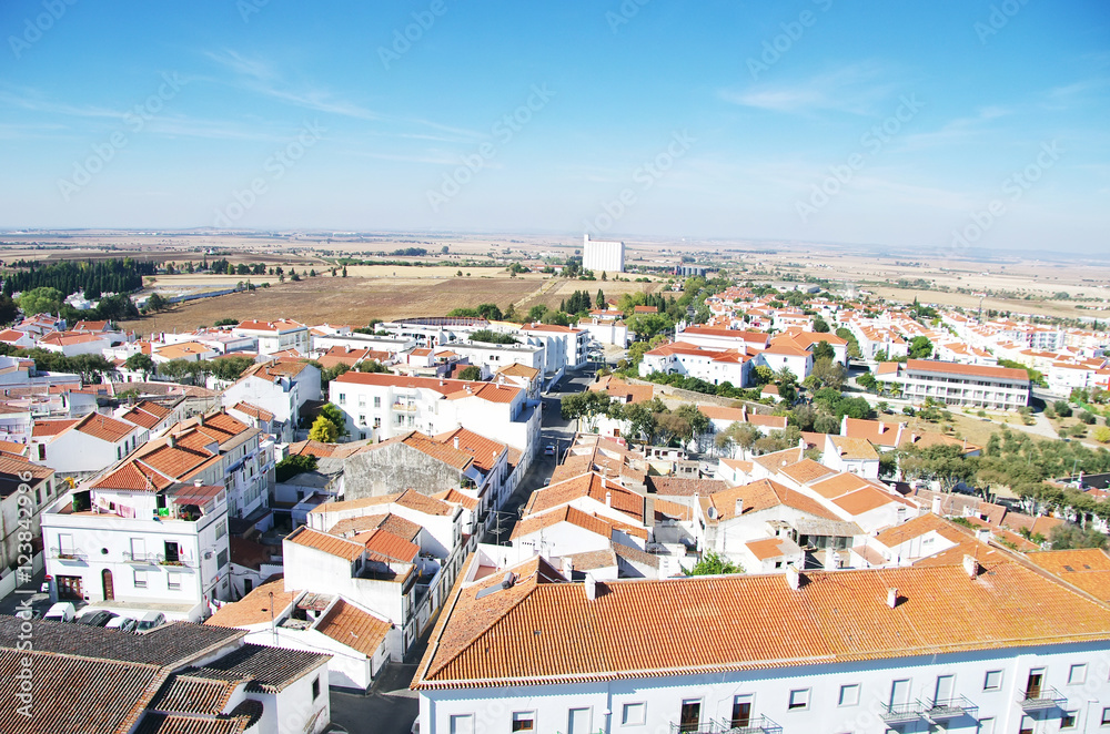 View of the town Beja in Portugal