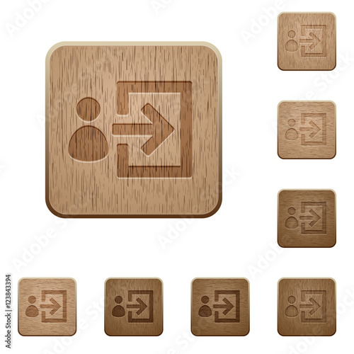 User login wooden buttons