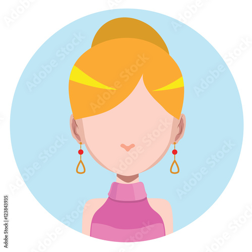 Elegant blonde haired woman avatar