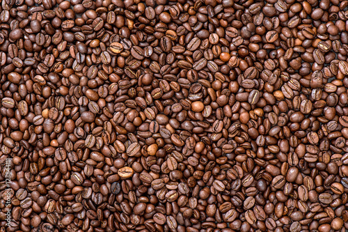 Coffee background texture. Brown beans