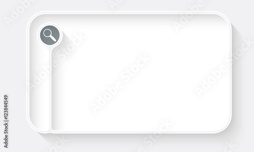 White text box for fill your text and magnifier