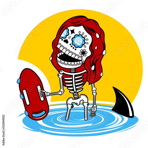 Vector illustration of skeletons
