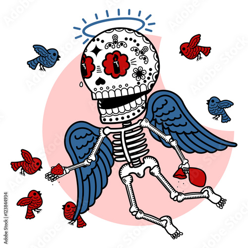 Vector illustration of skeletons