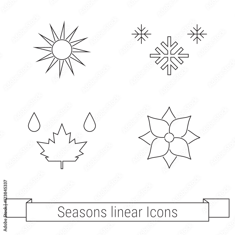Season linear icons