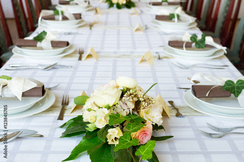 Fototapeta premium wedding table set