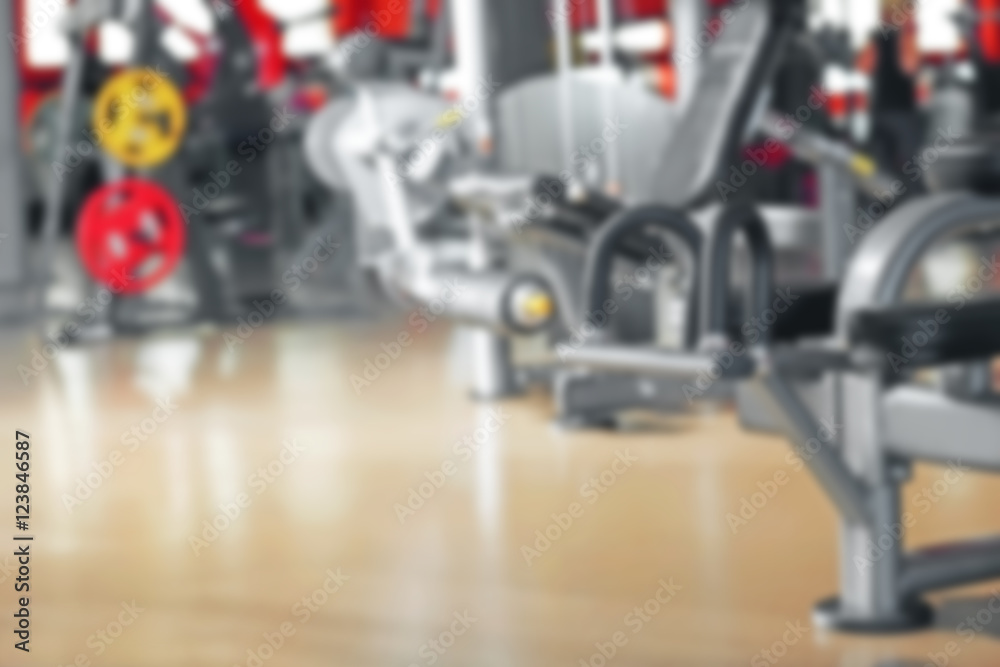 Blurred fitness gym background Stock Photo | Adobe Stock