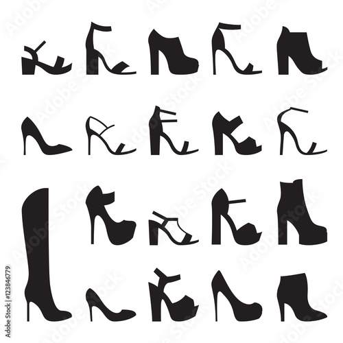 Heeled shoes silhouette