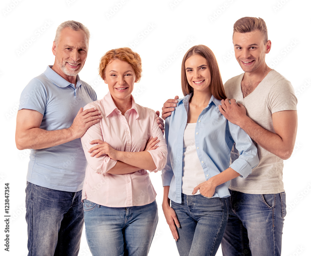 Fototapeta premium Mature and young couples