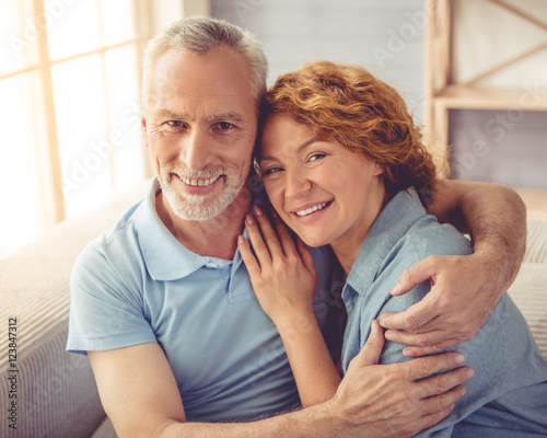 Mature couple at home