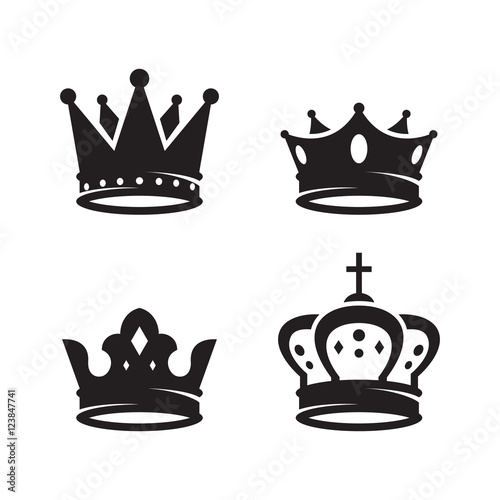 crown icons set