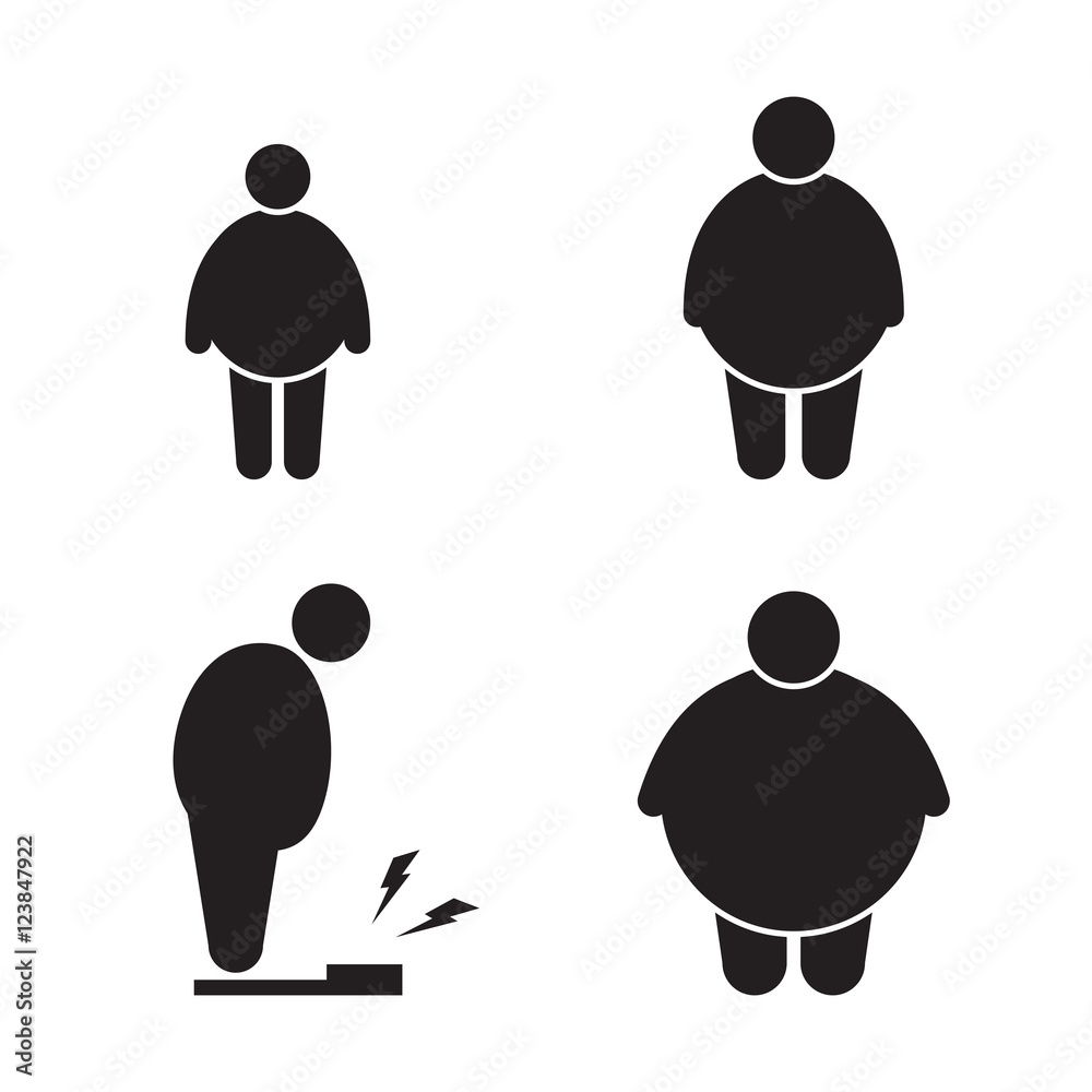fat man icons Stock Vector Adobe Stock