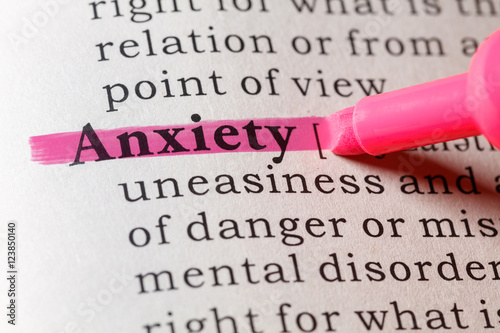 Canvas Print Dictionary definition of anxiety
