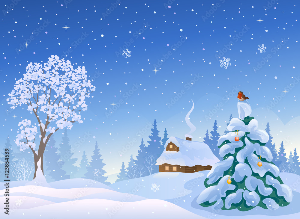 Obraz premium Christmas snow