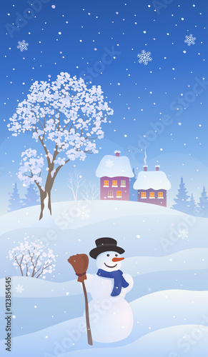 Christmas snow vertical background