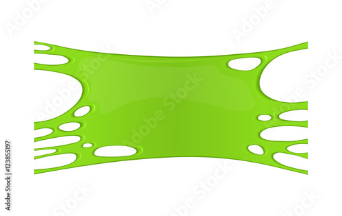 Frame of green sticky slime.