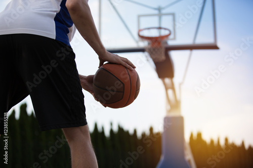Basketball player training on the court. concept about basketbal © FS-Stock