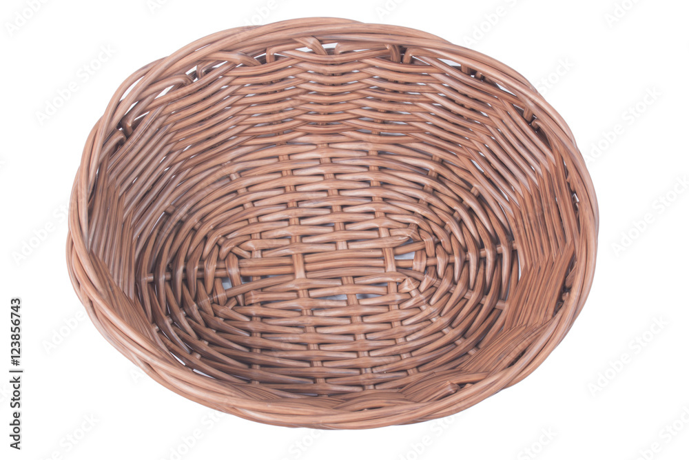 Fototapeta premium Wicker basket isolated on white 