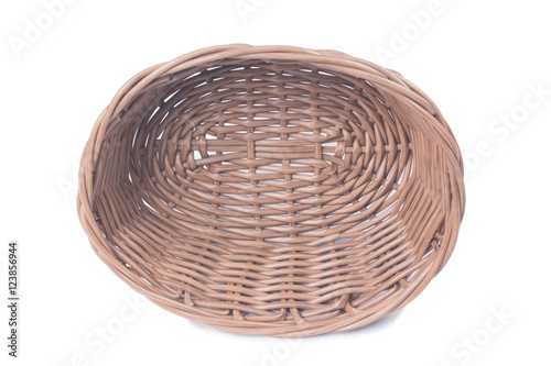 Wicker basket isolated on white
