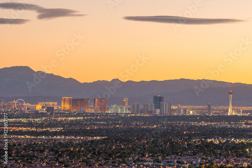 Aerial view of Las Vegas strip