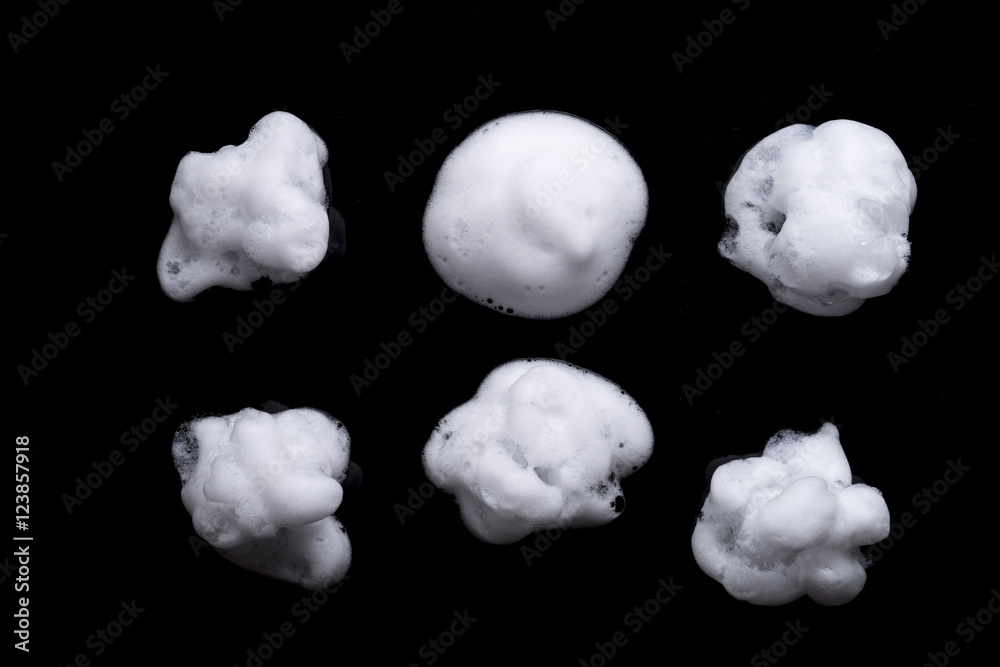 Shave foam or cream isolated on black background Shave foam or cream isolated on black background