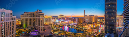 Canvas Print Aerial view of Las Vegas strip