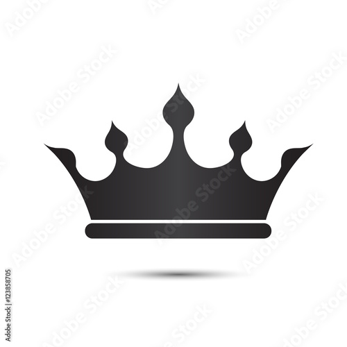 Crown symbol with black Color isolate on White Background ,My de