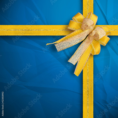 Ocean blue and yellow gold colur gift box or present