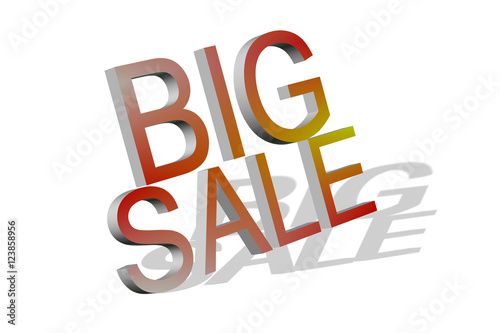 3d illustration of word Sale
