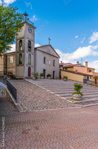 MONTEBELLO SUL SANGRO, ITALY - A small modern village in the province of Chieti, with only 104 residents, famous for hosting on its territory the ghost town of Buonanotte