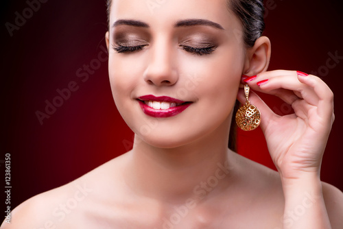 Young beautiful woman in beauty fashion concept