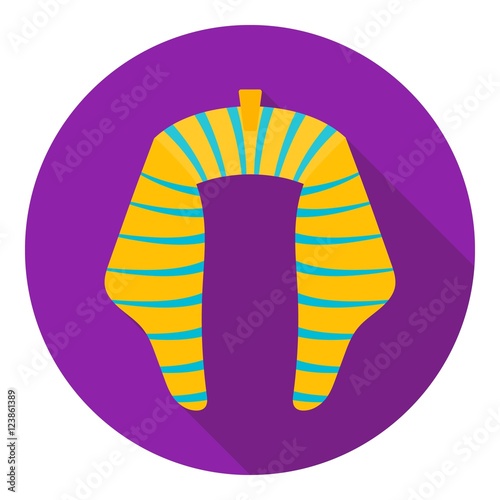 Nemes icon in flat style isolated on white background. Hats symbol stock vector illustration.