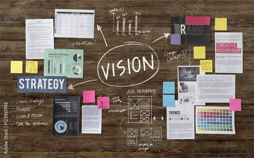 Valokuvatapetti Vision Inspiration Motivation Objective Planning Concept