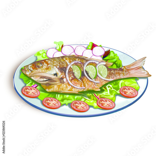 Photography Baked fish