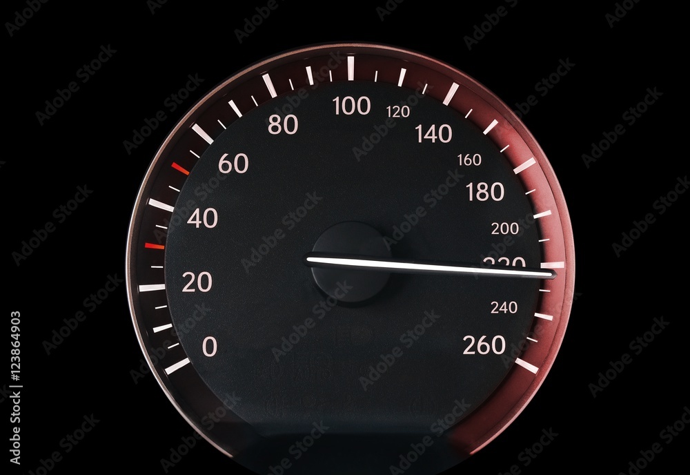 Speedometer of a car Speedometer of a car