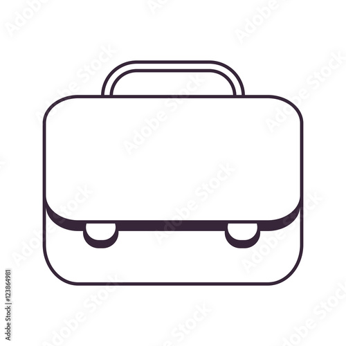 briefcase business accessory icon over white background. vector illustration