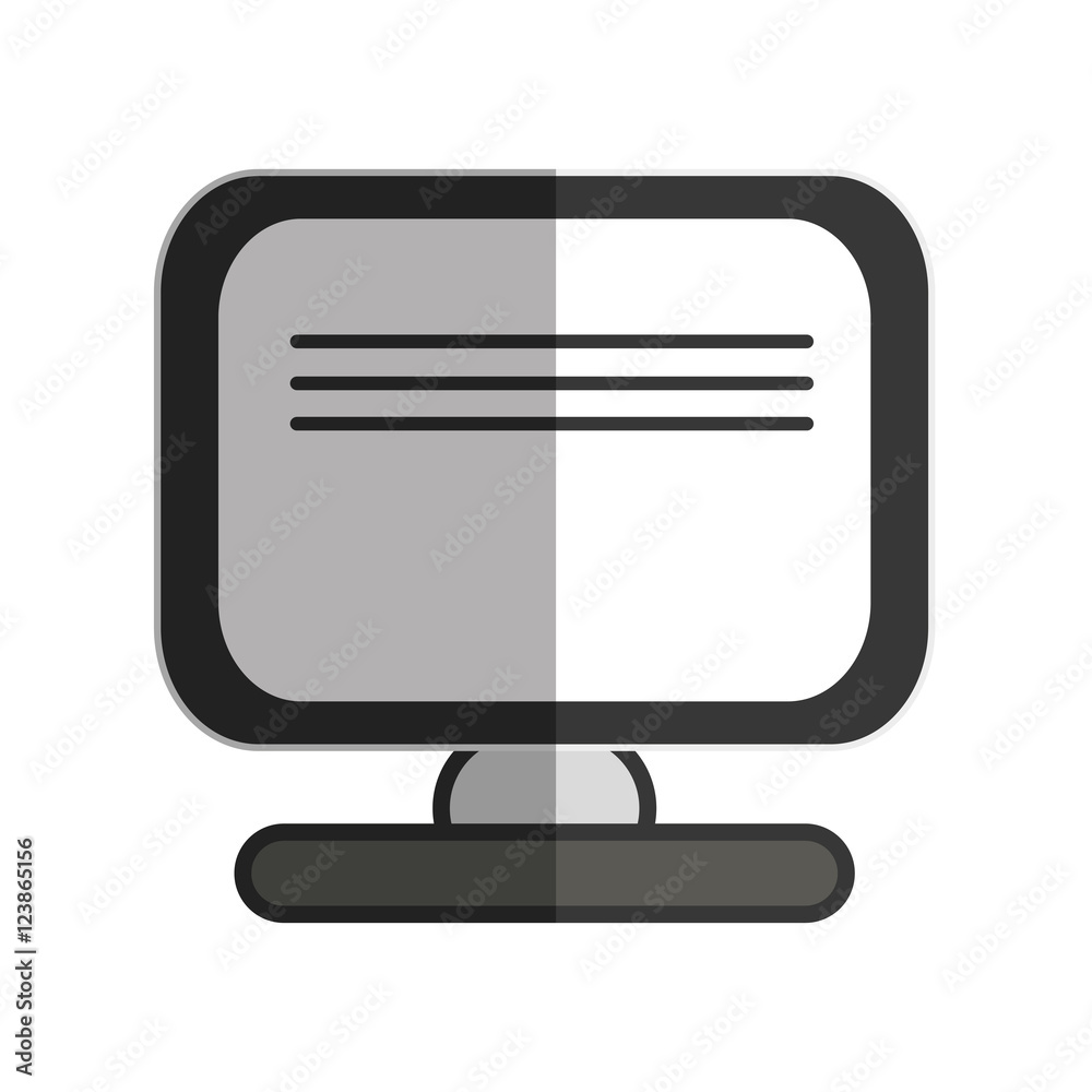 monitor computer device icon over white background. vector illustration monitor computer device icon over white background. vector illustration