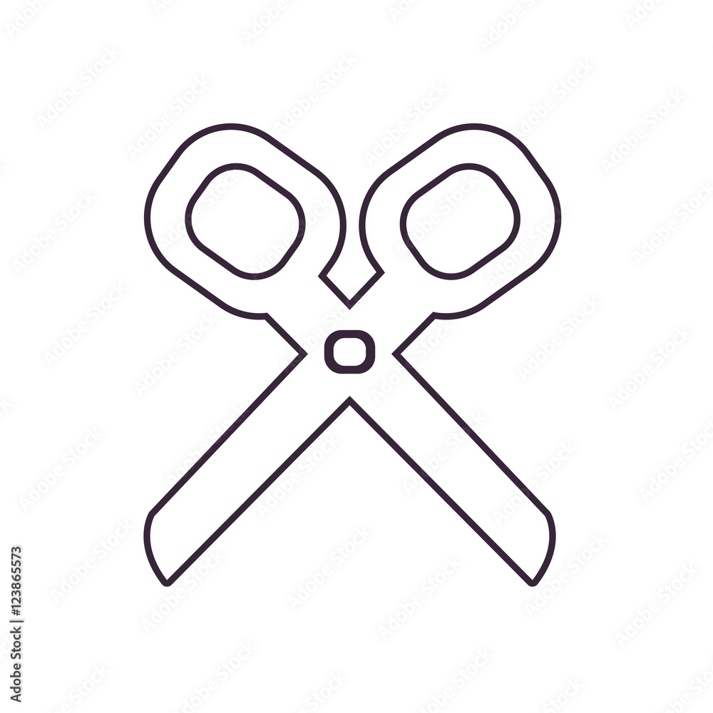 open scissors tool over white background. vector illustration open scissors tool over white background. vector illustration