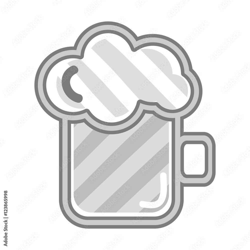 beer mug with foam over white background. liquor drink design. vector illustration beer mug with foam over white background. liquor drink design. vector illustration