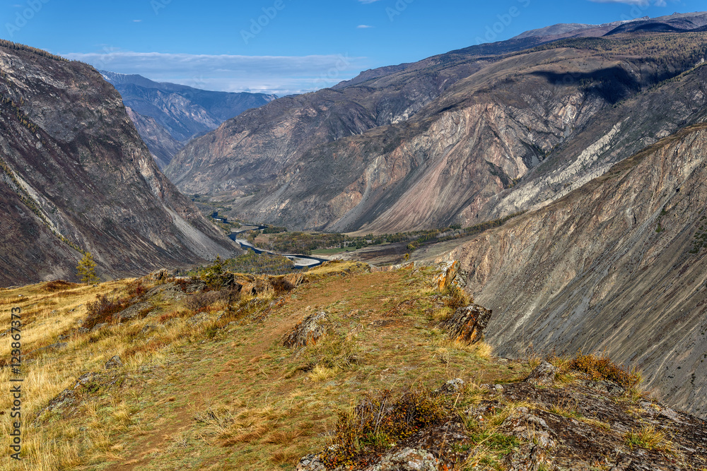 mountains valley river autumn mountains valley river autumn