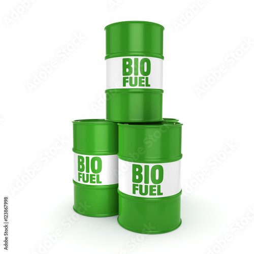 3D rendering barrels of biofuels