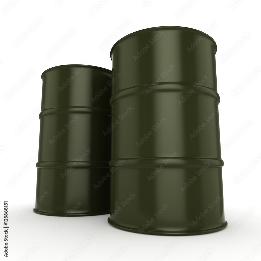 3D rendering khaki barrels