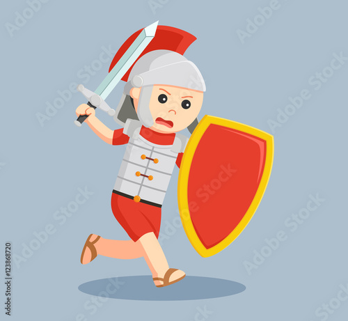 gladiator with sword and shield